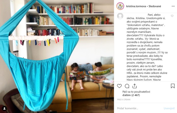 Kristíne Tormovej napísala nabrúsená žena